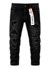 Jean Purple Parches Negros