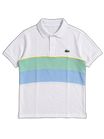 Chomba Lacoste Blanca Franjas