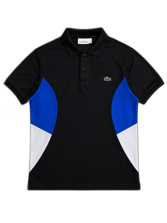 Chomba Lacoste Negra y Azul