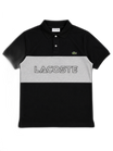 Chomba Lacoste Negra y Gris