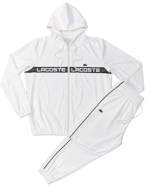 Conjunto Lacoste White Line