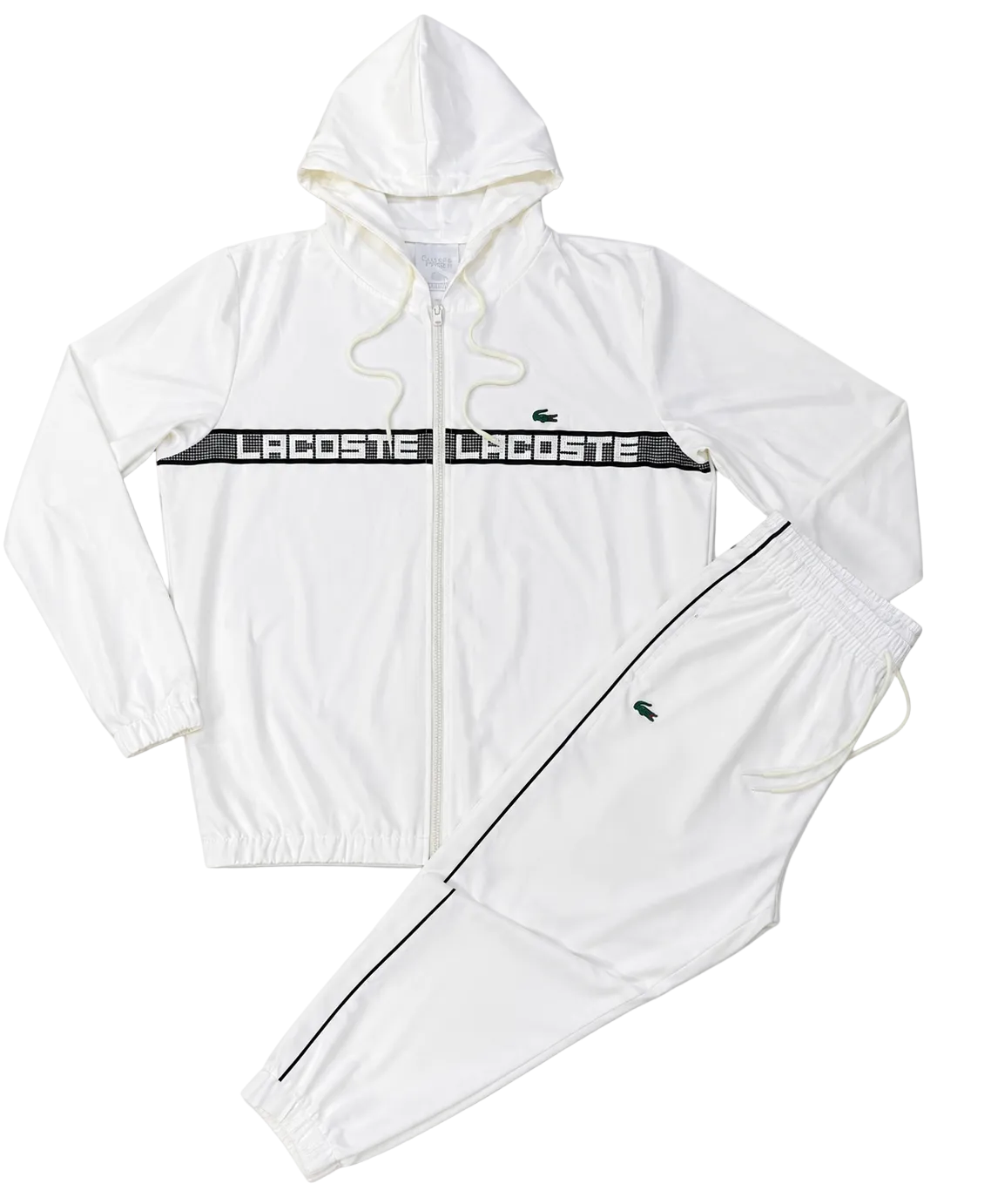 Conjunto Lacoste White Line