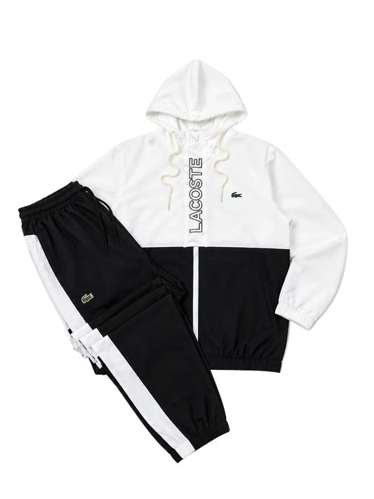 Conjunto Lacoste Split Blanco/Negro