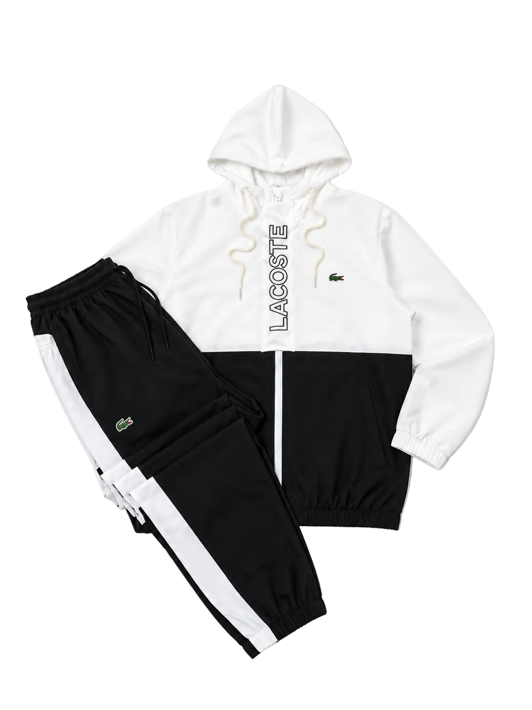 Conjunto Lacoste Split Blanco/Negro