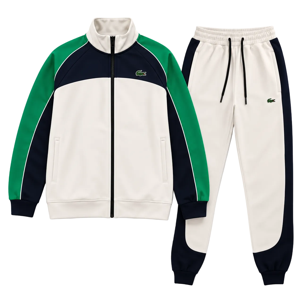 Conjunto Lacoste Sport Blanco/Verde