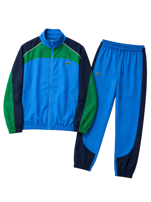 Conjunto Lacoste Track Azul/Verde
