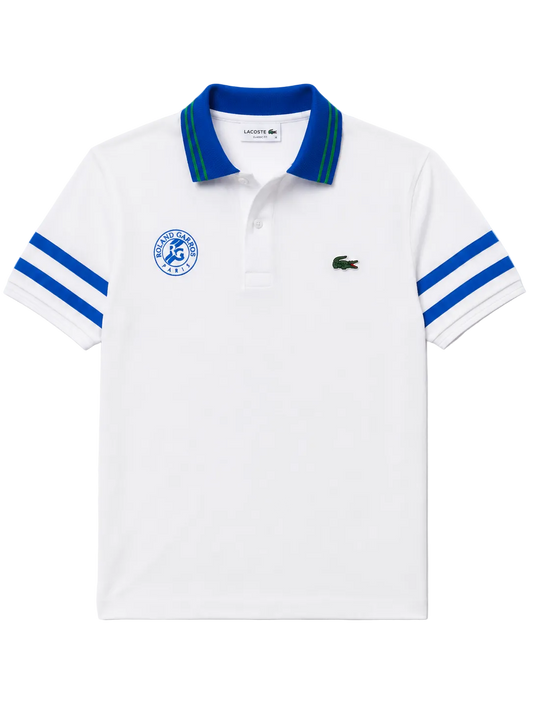 Chomba Lacoste Roland Garros Blanca & Azul