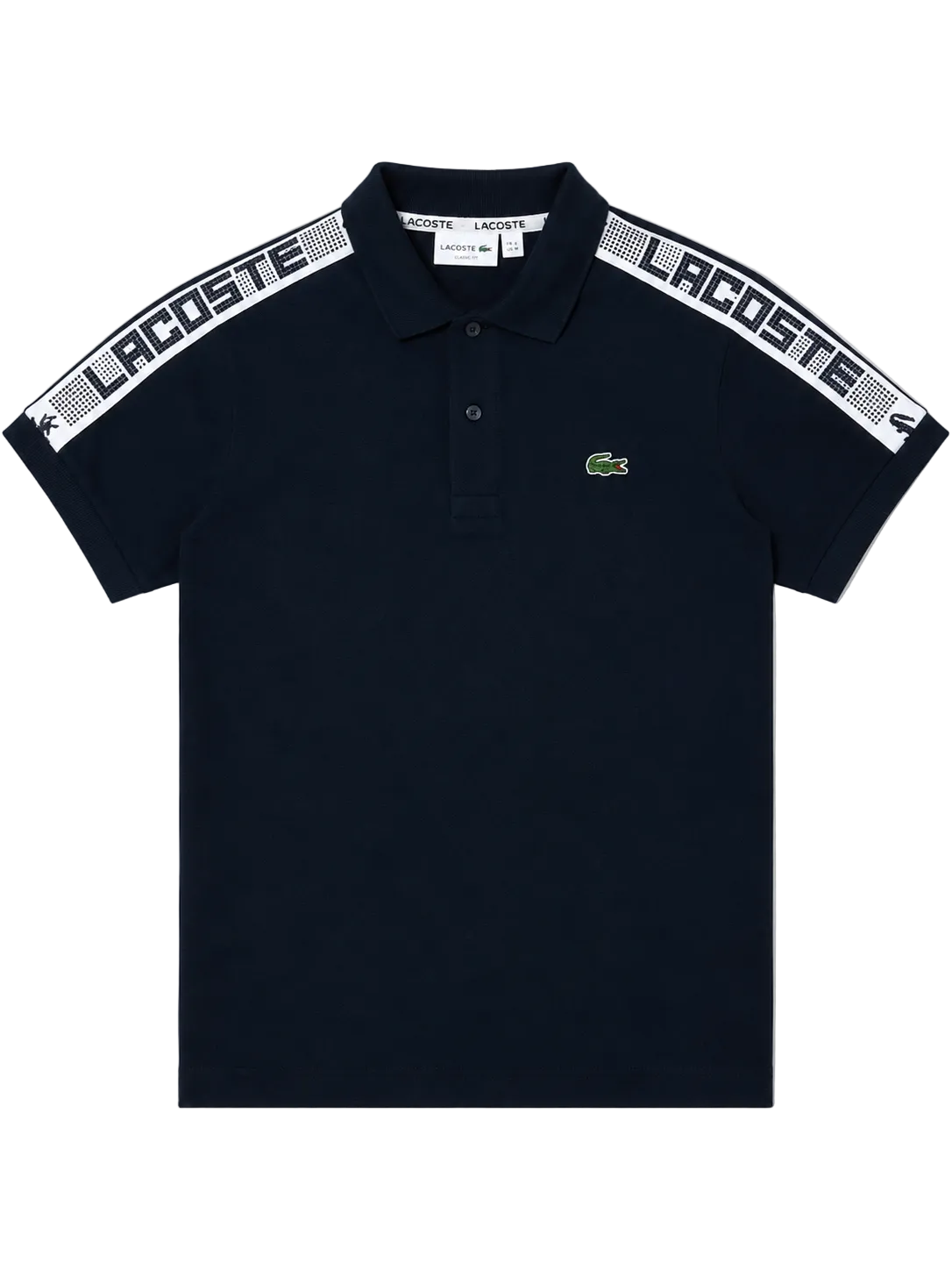 Chomba Lacoste Shoulder Tape – Negra
