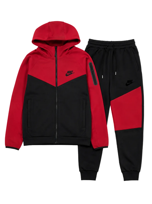 Conjunto Nike Tech Windrunner Rojo & Negro