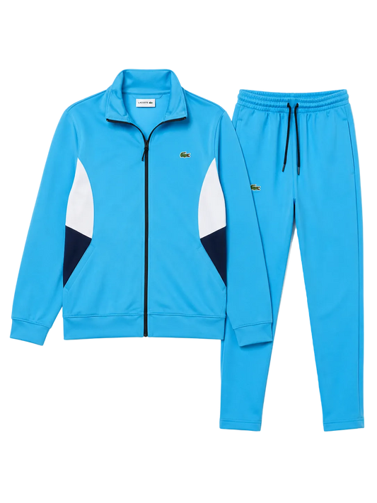 Conjunto Lacoste Sport Tricolor Celeste